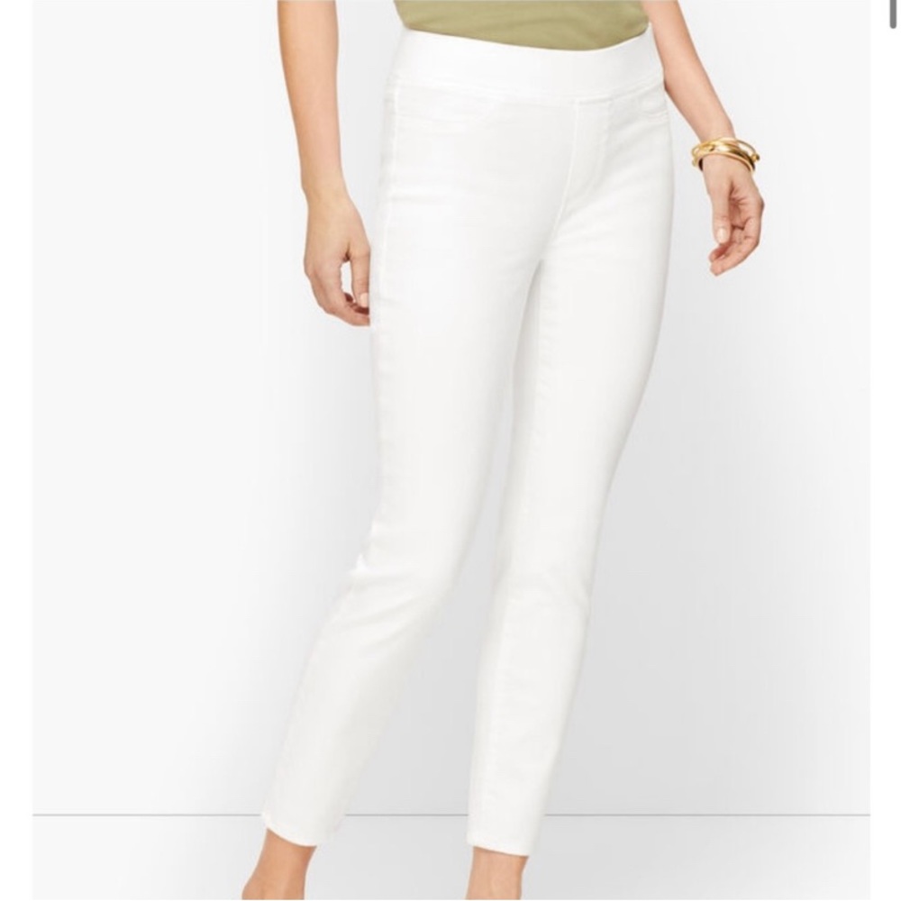 TALBOTS Flawless High-Waist Jegging Crop White Jeans
